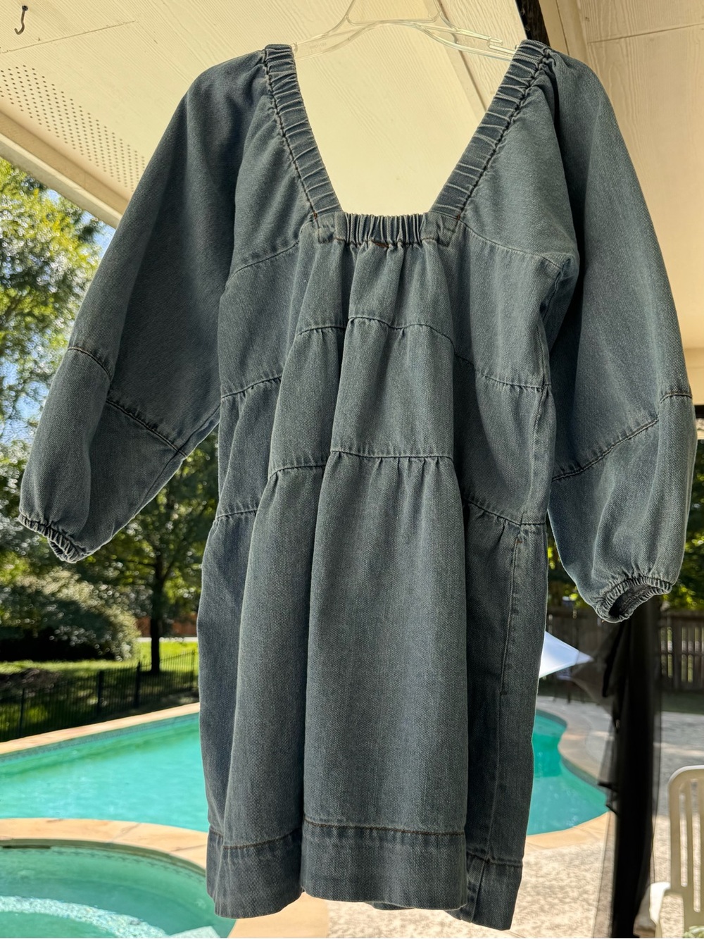 FREE PEOPLE Lou Jean Denim Babydoll Dress, size Small - Picture 3 of 13